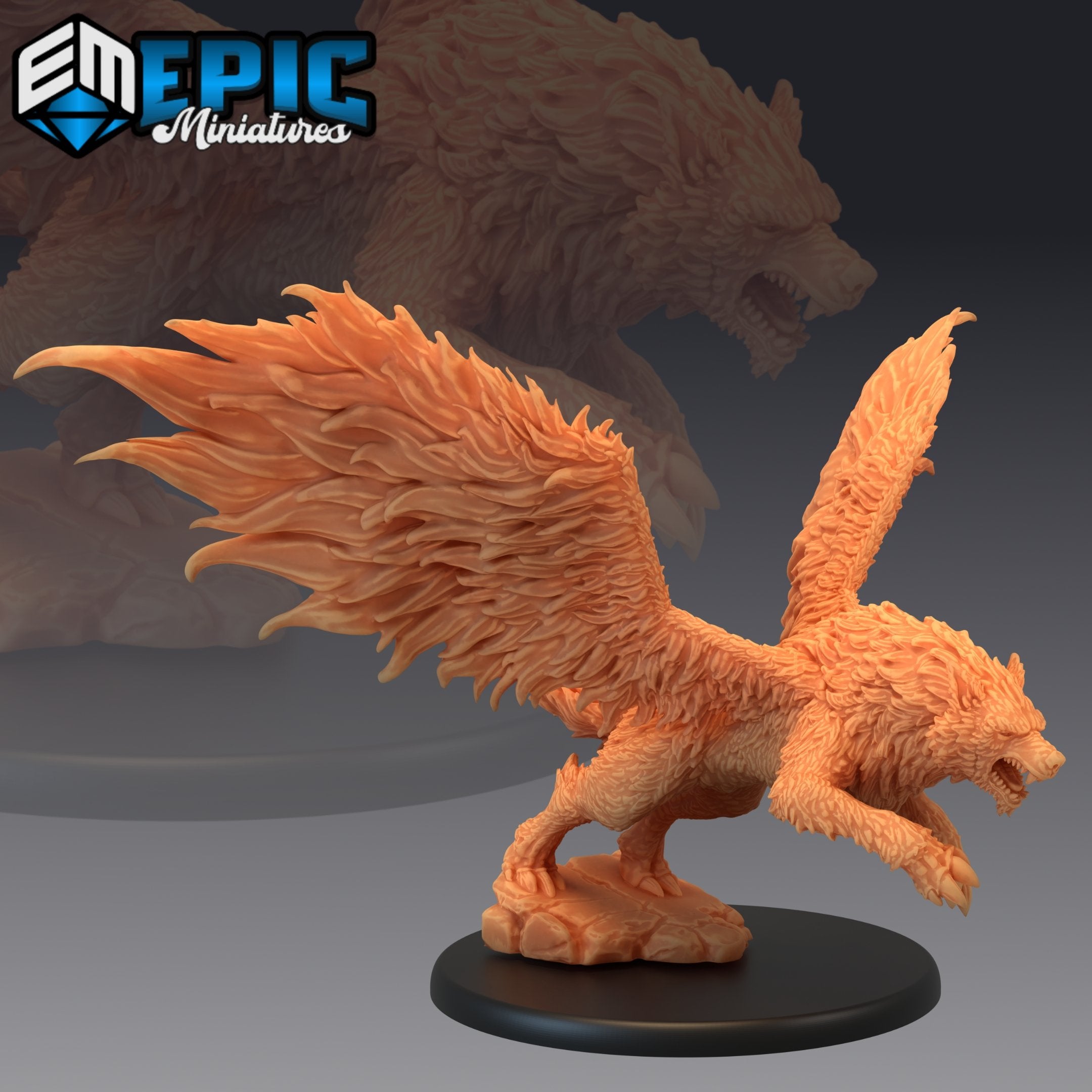 Winged Wolf - The Printable Dragon